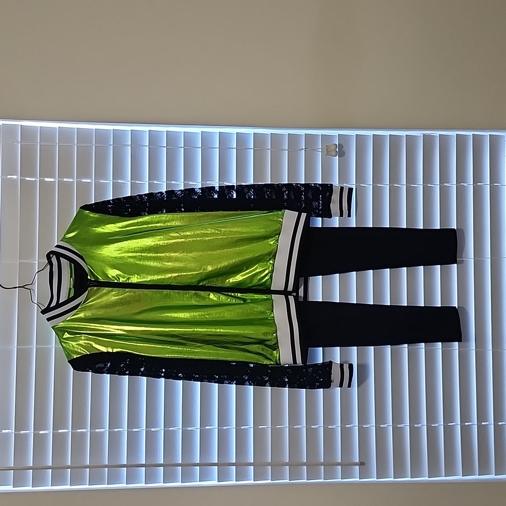 Lime Green and Black Pant Dance Apparel